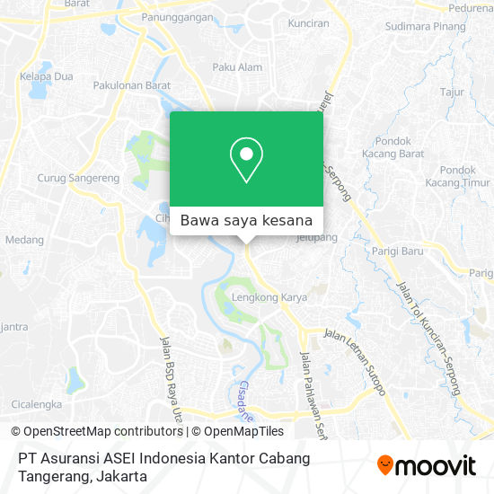 Peta PT Asuransi ASEI Indonesia Kantor Cabang Tangerang