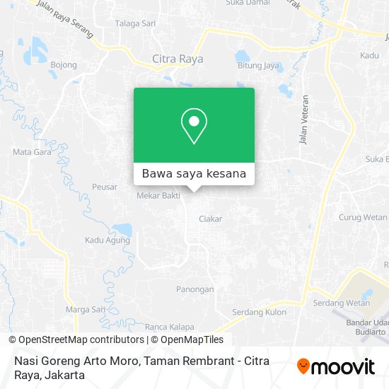 Peta Nasi Goreng Arto Moro, Taman Rembrant - Citra Raya