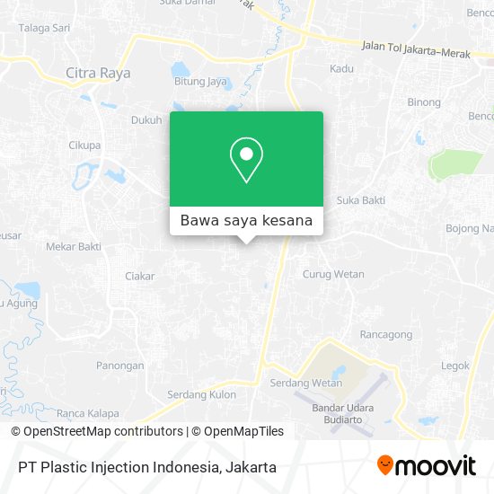 Peta PT Plastic Injection Indonesia