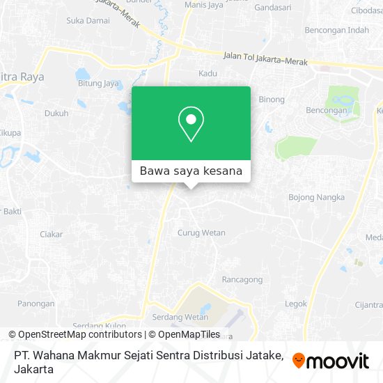 Peta PT. Wahana Makmur Sejati Sentra Distribusi Jatake