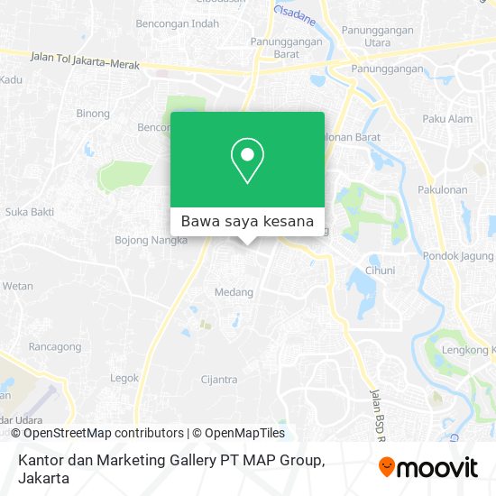 Peta Kantor dan Marketing Gallery PT MAP Group