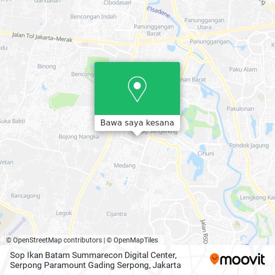 Peta Sop Ikan Batam Summarecon Digital Center, Serpong Paramount Gading Serpong