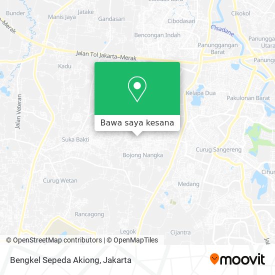 Peta Bengkel Sepeda Akiong