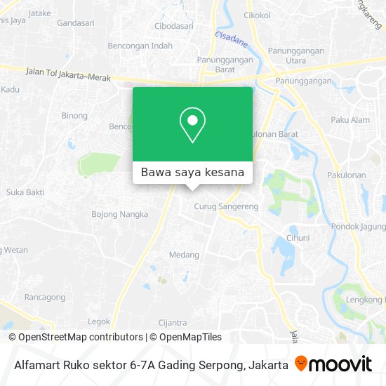 Peta Alfamart Ruko sektor 6-7A Gading Serpong