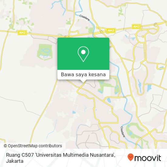 Peta Ruang C507 'Universitas Multimedia Nusantara'