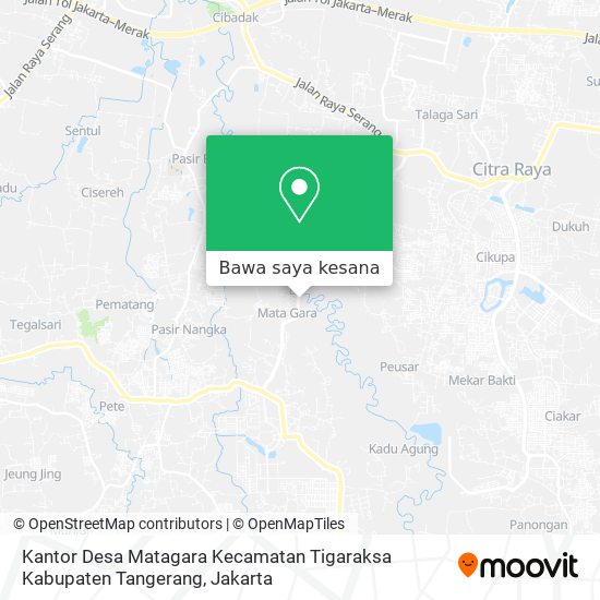 Peta Kantor Desa Matagara Kecamatan Tigaraksa Kabupaten Tangerang