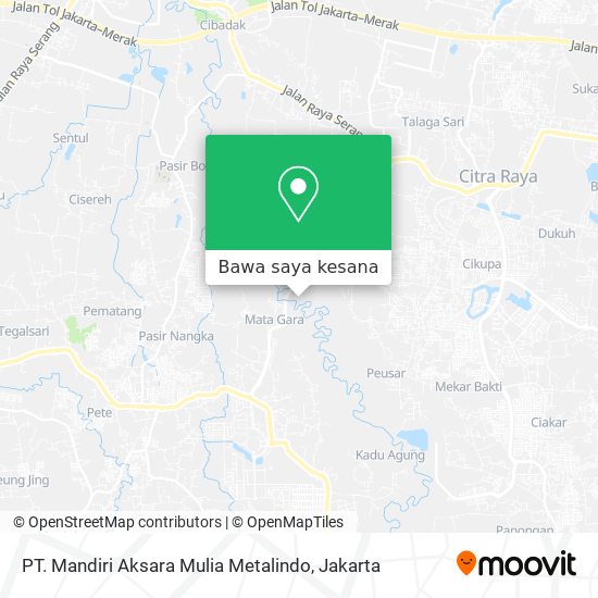 Peta PT. Mandiri Aksara Mulia Metalindo