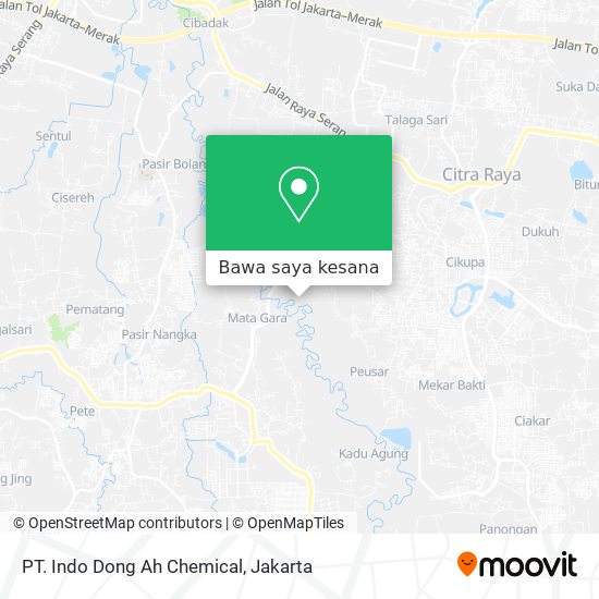 Peta PT. Indo Dong Ah Chemical
