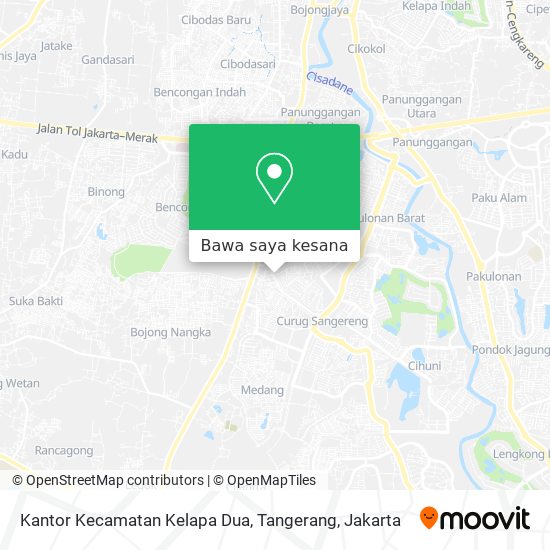 Peta Kantor Kecamatan Kelapa Dua, Tangerang