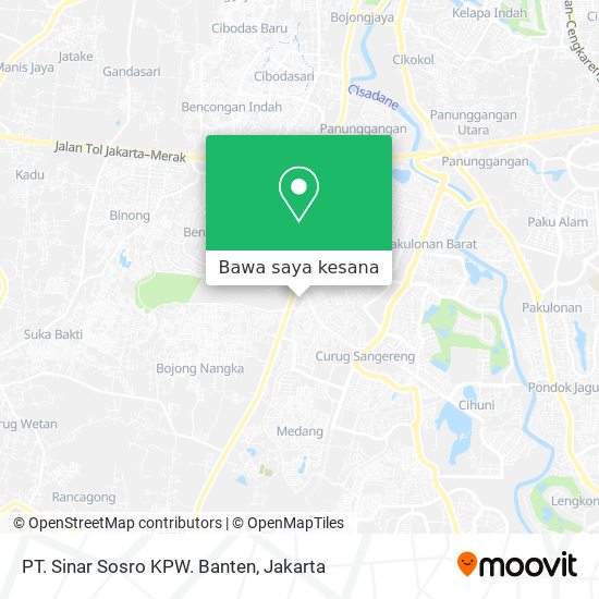 Peta PT. Sinar Sosro KPW. Banten