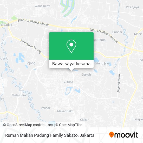 Peta Rumah Makan Padang Family Sakato