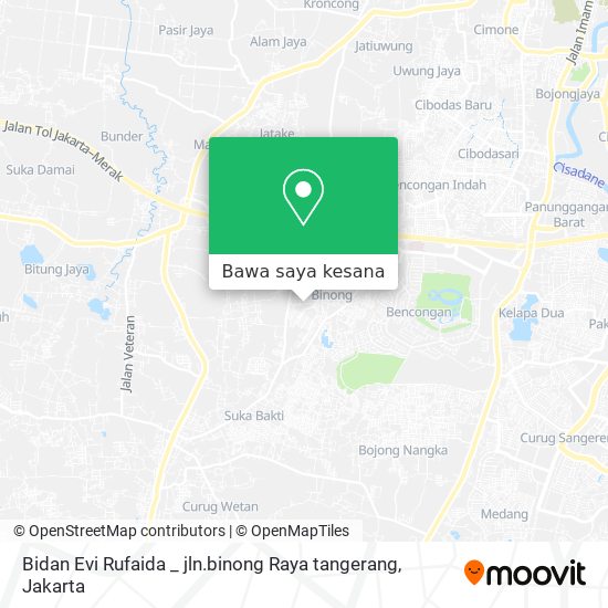 Peta Bidan Evi Rufaida _ jln.binong Raya tangerang