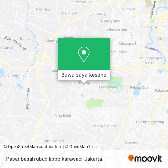 Peta Pasar basah ubud lippo karawaci