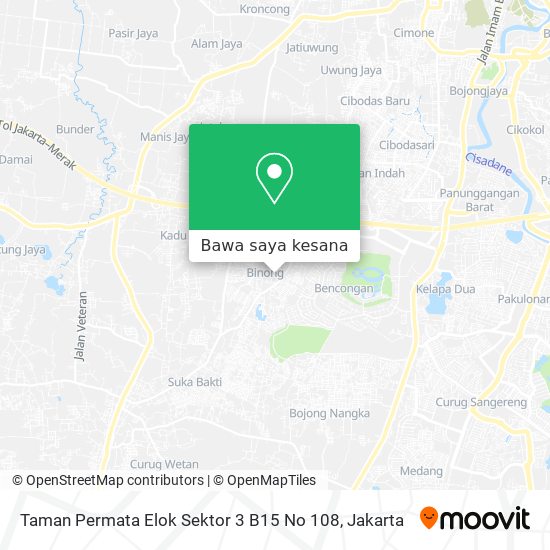 Peta Taman Permata Elok Sektor 3 B15 No 108
