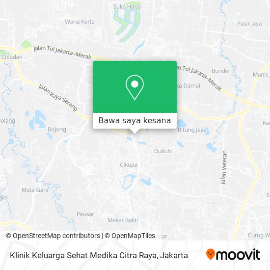 Peta Klinik Keluarga Sehat Medika Citra Raya