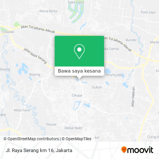 Peta Jl. Raya Serang km 16