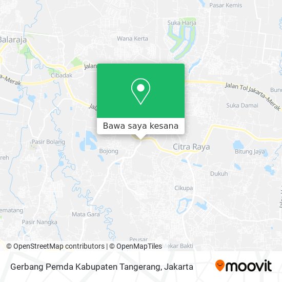 Peta Gerbang Pemda Kabupaten Tangerang