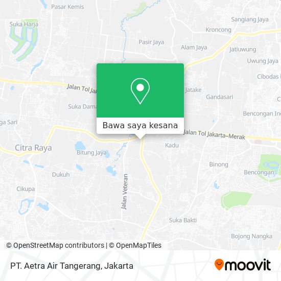Peta PT. Aetra Air Tangerang
