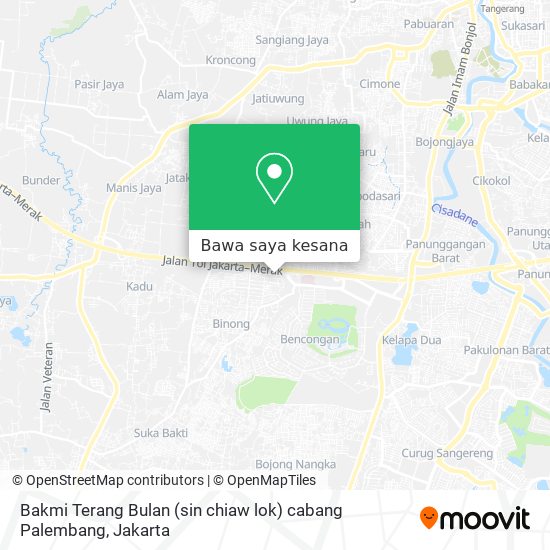 Peta Bakmi Terang Bulan (sin chiaw lok) cabang Palembang