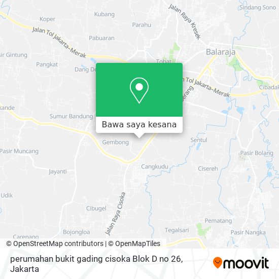 Peta perumahan bukit gading cisoka Blok D no 26