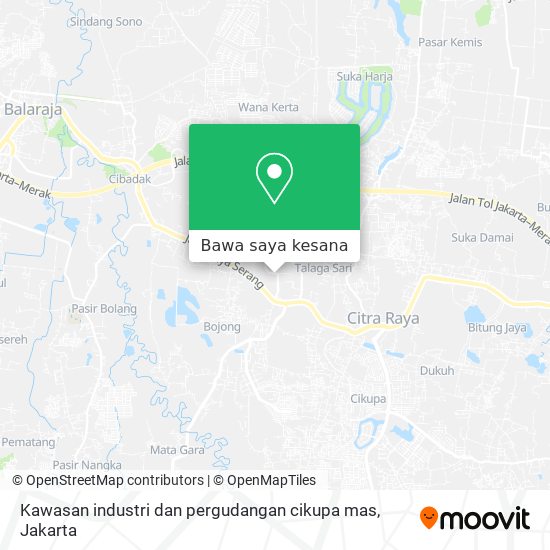 Peta Kawasan industri dan pergudangan cikupa mas