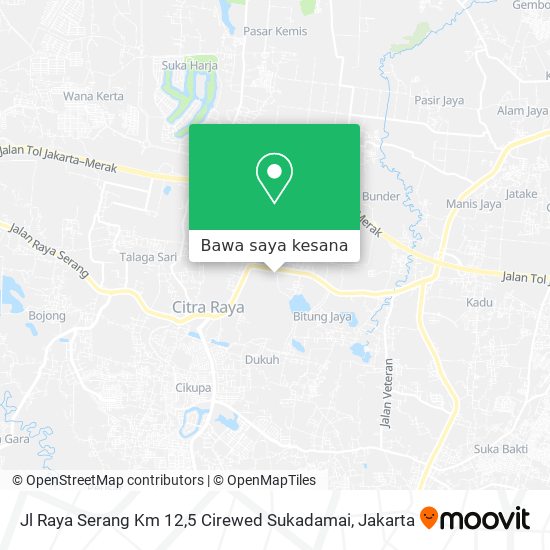 Peta Jl Raya Serang Km 12,5 Cirewed Sukadamai