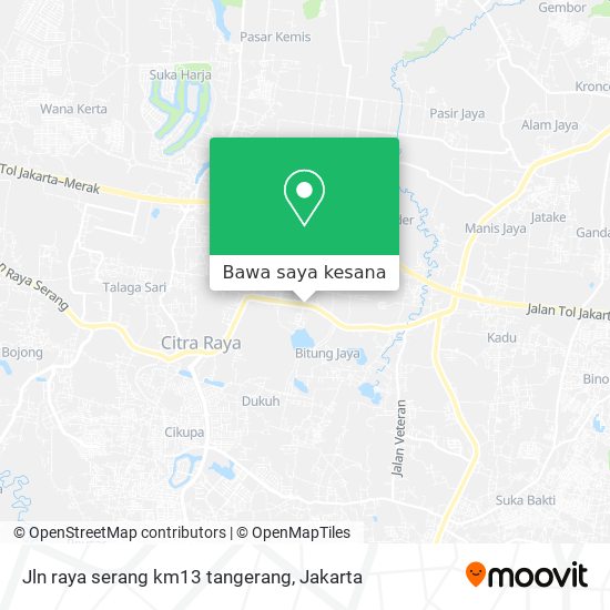 Peta Jln raya serang km13 tangerang