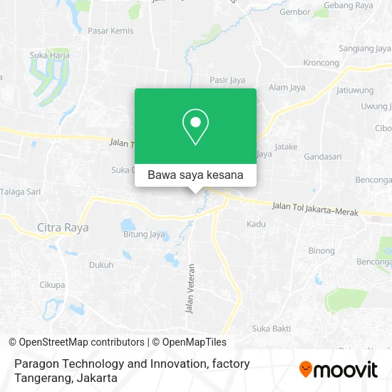 Peta Paragon Technology and Innovation, factory Tangerang
