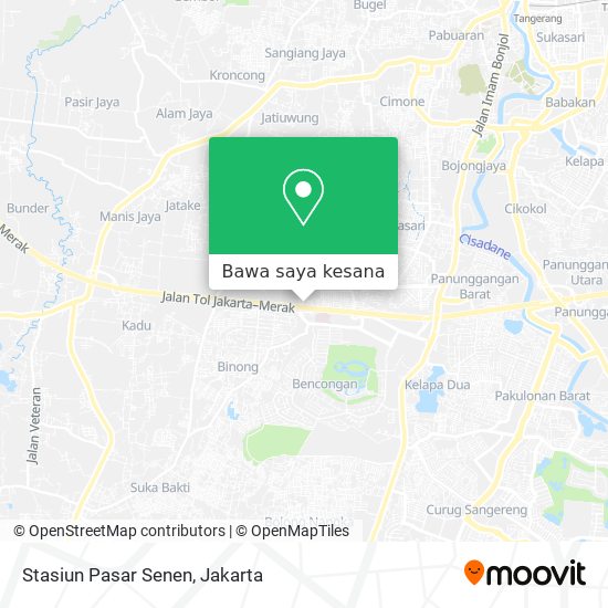 Peta Stasiun Pasar Senen