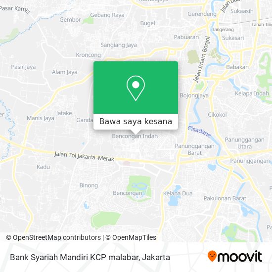 Peta Bank Syariah Mandiri KCP malabar