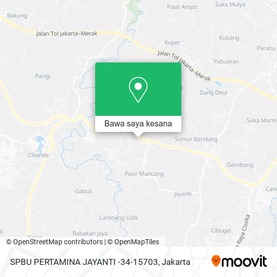 Peta SPBU PERTAMINA JAYANTI -34-15703