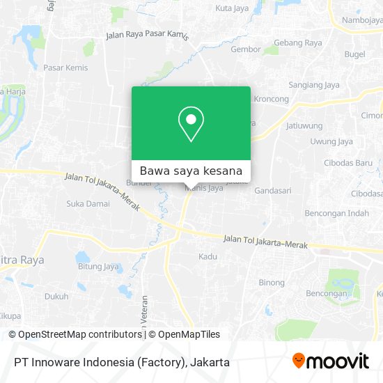 Peta PT Innoware Indonesia (Factory)