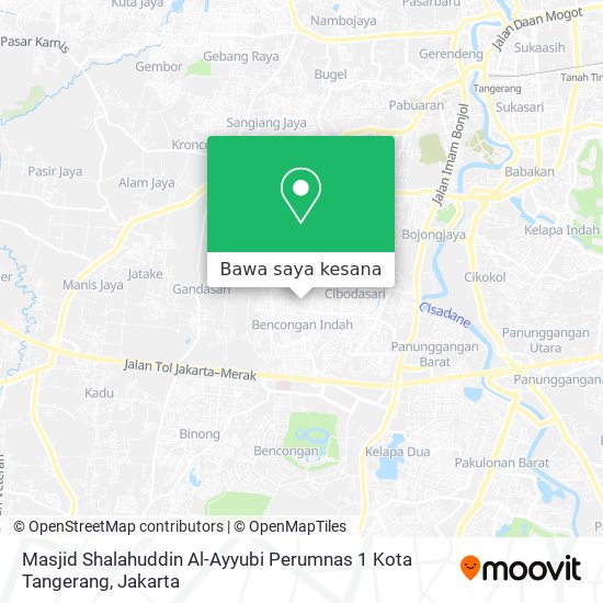 Peta Masjid Shalahuddin Al-Ayyubi Perumnas 1 Kota Tangerang