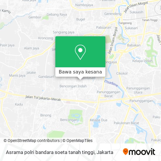 Peta Asrama polri bandara soeta tanah tinggi