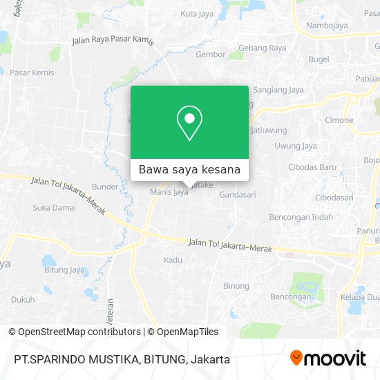 Peta PT.SPARINDO MUSTIKA, BITUNG