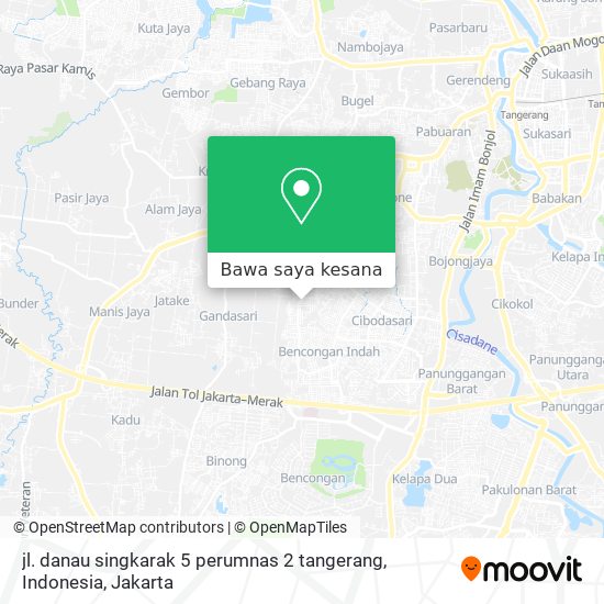 Peta jl. danau singkarak 5 perumnas 2 tangerang, Indonesia