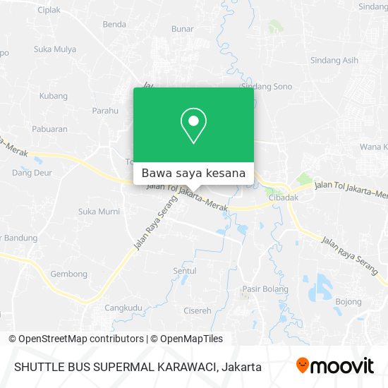 Peta SHUTTLE BUS SUPERMAL KARAWACI