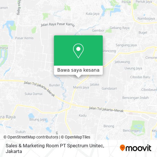 Peta Sales & Marketing Room PT Spectrum Unitec