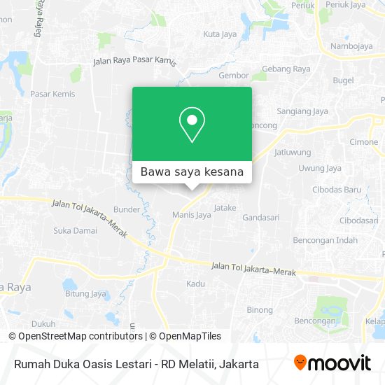 Peta Rumah Duka Oasis Lestari - RD Melatii