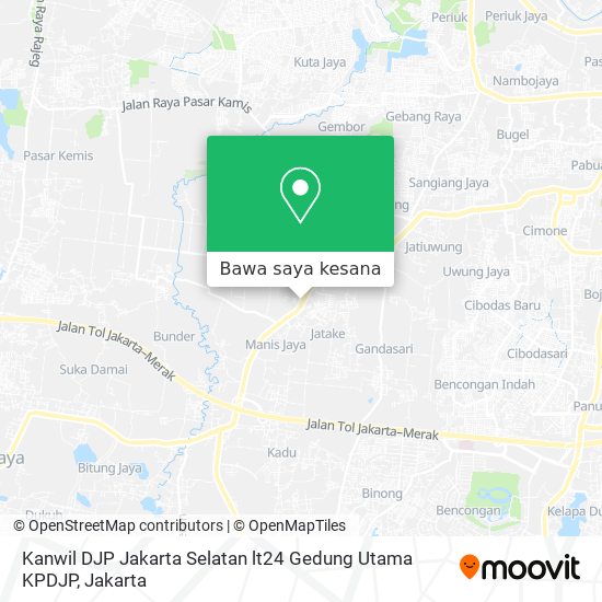 Peta Kanwil DJP Jakarta Selatan lt24 Gedung Utama KPDJP
