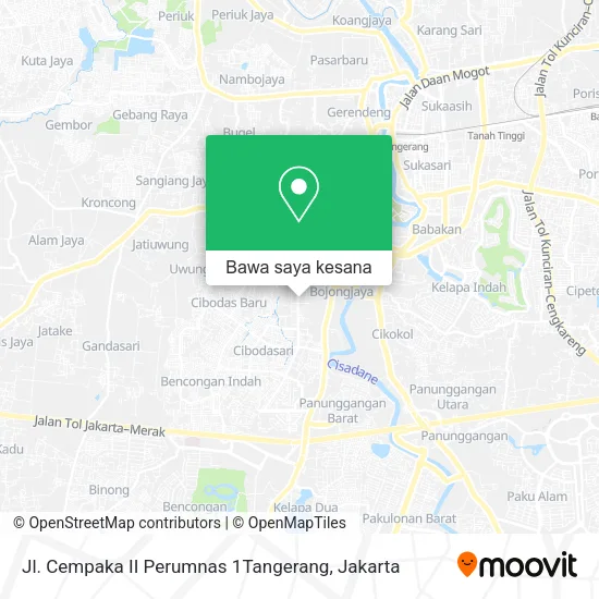 Peta Jl. Cempaka II Perumnas 1Tangerang