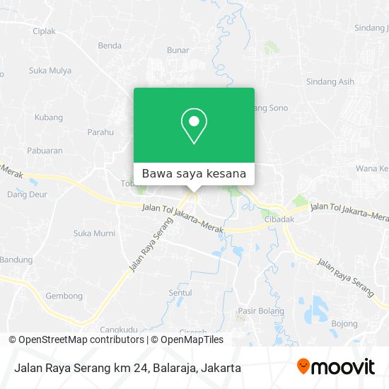 Peta Jalan Raya Serang km 24, Balaraja