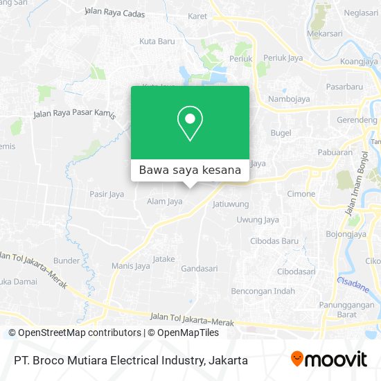 Peta PT. Broco Mutiara Electrical Industry