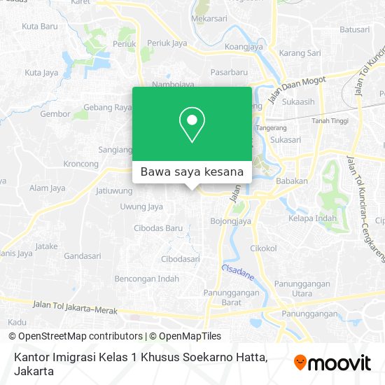 Peta Kantor Imigrasi Kelas 1 Khusus Soekarno Hatta