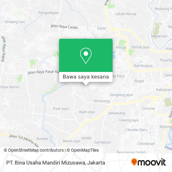 Peta PT. Bina Usaha Mandiri Mizusawa