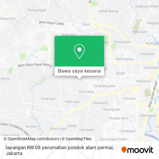 Peta lapangan RW.08 perumahan pondok alam permai