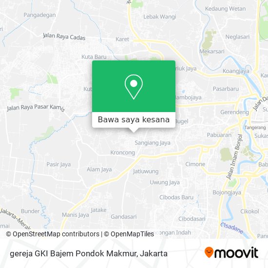 Peta gereja GKI Bajem Pondok Makmur