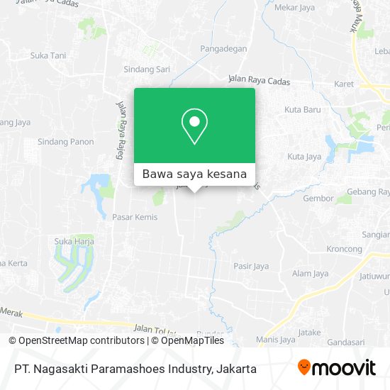 Peta PT. Nagasakti Paramashoes Industry