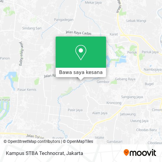 Peta Kampus STBA Technocrat
