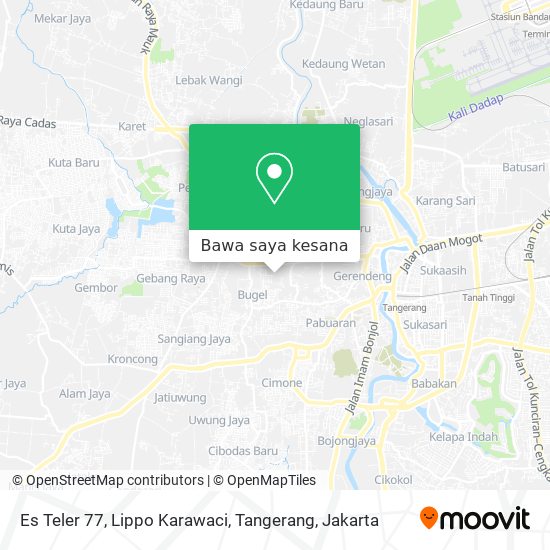 Peta Es Teler 77, Lippo Karawaci, Tangerang